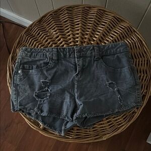 O’Neill Distressed Gray Denim Shorts girls size 14